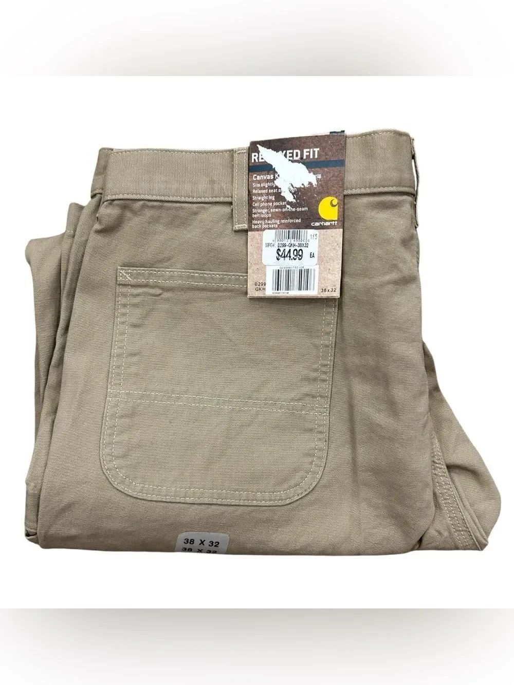 NEW Carhartt Men’s Relaxed Fit Khaki’s 38 x 32